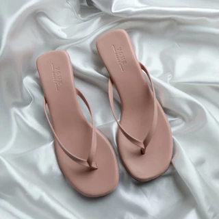 YOURSHOES C3 / รองเท้าส้นสูง 1นิ้ว รองเท้าหูหนีบ รองเท้าหนังนิ่ม