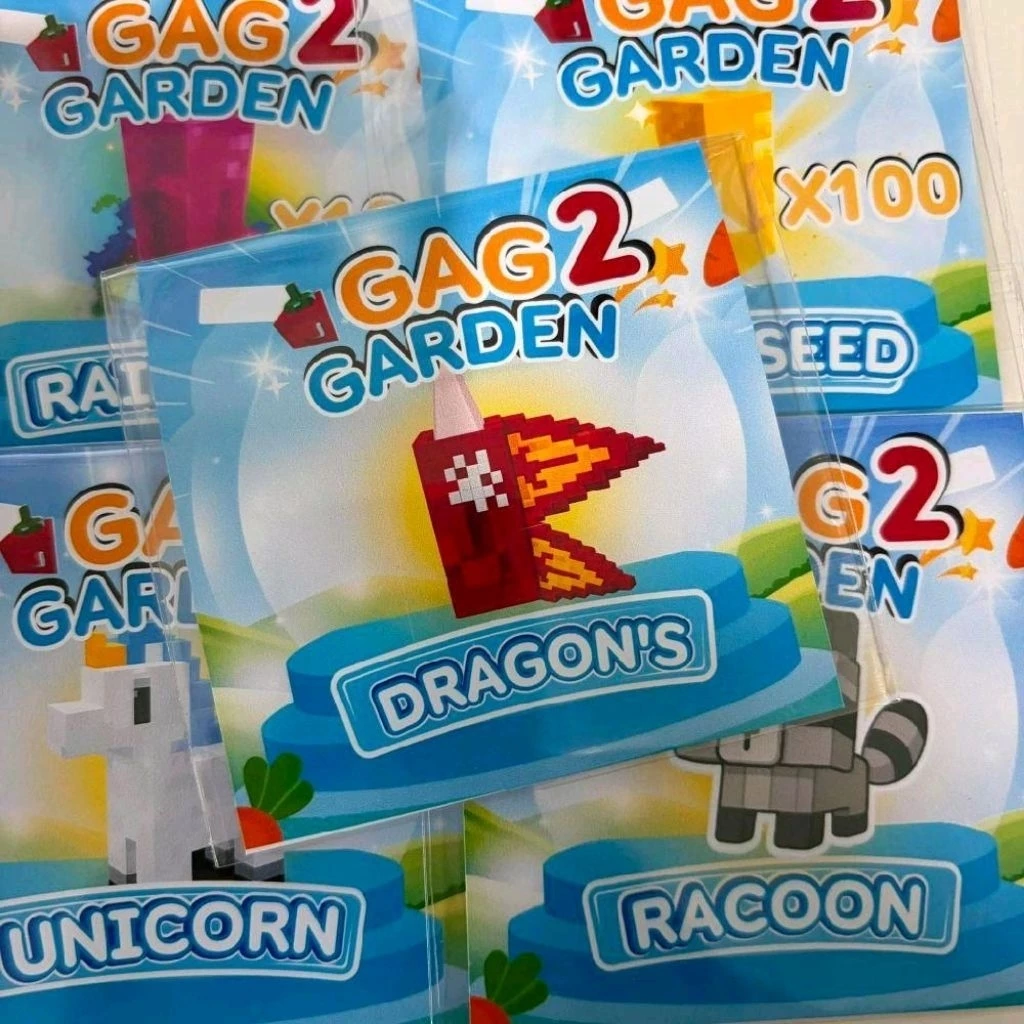 การ์ดเกมส์ grow a garden2 ปลูกสวน2 สีสันสวยงามใส่ซิงใสกันน้ำอย่างดี