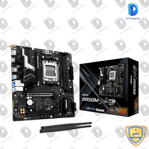 MAINBOARD (AM5) ASROCK B850M-X WIFI R2.0 DDR5 สินค้าใหม่ รับประกัน 3 ปี
