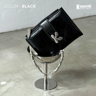 KAPPABKK "K" Signature Short Wallet กระเป๋าสตางค์ใบสั้นหนัง PU โลโก้ตัว K ดีไซน์เก๋ ฟังก์ชันครบ