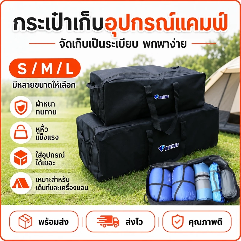 150L กระเป๋าแคมป์ปิ้ง กระเป๋าอเนกประสงค์ เอนกประสงค์ เก็บสัมภาระ เก็บเต้นท์ขนาดใหญ่ จุของได้เยอะ