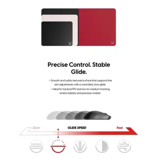 Pulsar Saturn Pro Gaming Mousepad XL Soft แผ่นรองเมาส์เกมมิ่ง Control FPS (Jet Black / Radiant Ruby)