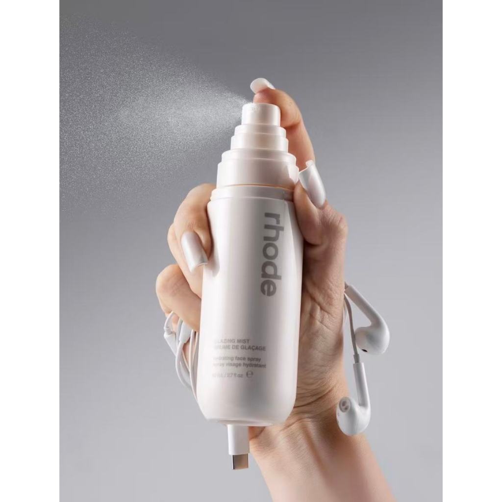 Rhode Glazing Mist 80ml Facial Spray Ectoin Ceramide Trio Hydrating Mist Glass Skin Glow Spray ของแท
