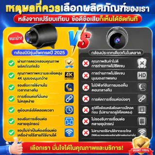 ชาร์จ1คใช้ได้365วันรั้ง 4k กล้องวงจร ไร้สาย กล้องแอบ mini camera กล้องรูเข็ม ก้องวงจรปิด วงจรปิด กล้อง 4k กล้อง wifi