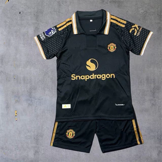 ชุดบอลเด็กผู้ชายและผู้หญิงเสื้อแขนสั้นปลอมกางเกงขาสั้นผ้านิ่มใส่สบายมีหลายสีหลายสาย