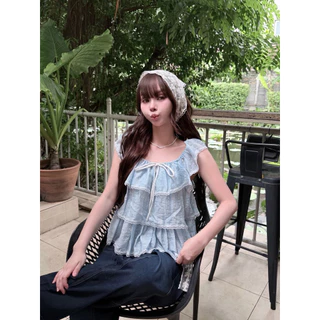 Levenn.bkk • Kanom Top เสื้อแขนระบาย ขนมชั้น ดีเทลผูก ระบายอก ทรงสวย แมทง่าย