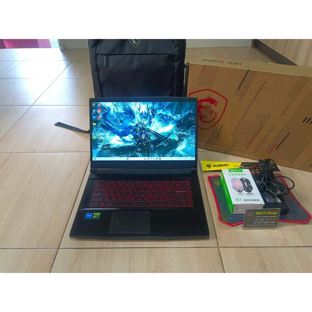 MSI GF63 Thin 11UCX (มือสอง) Intel Core i5-11400H RAM 8GB SSD 512GB NVIDIA GeForce RTX 2050 จอ15.6นิ