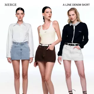 Merge Official - A Line Denim Skirt (พร้อมส่ง)