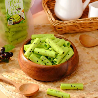 ทองม้วนใบเตย หอมใบเตยแท้ กรอบ อร่อย กลมกล่อม กรอบละมุน เคี้ยวเพลิน