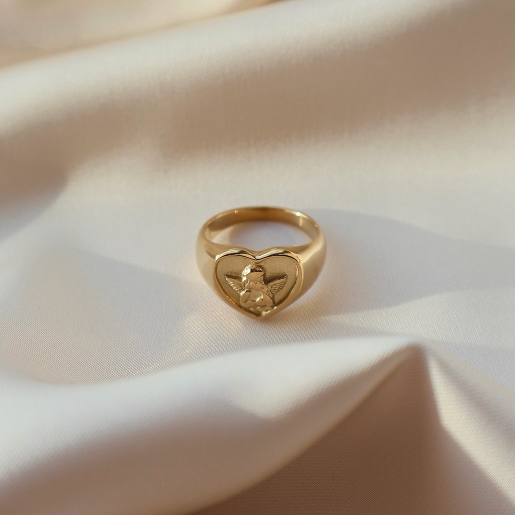 gigaglam dear cupid ring | แหวนหัวใจคิวปิด สแตนเลสตีล
