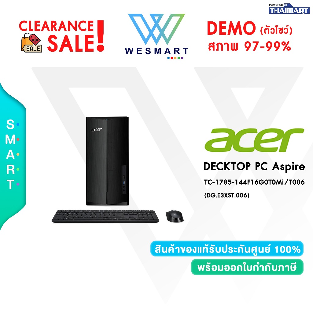 #Demo Acer  Aspire TC-1785-144F16G0T0Mi/T006 (DG.E3XST.006)Intel Core i5-14400F/Warranty 1 Years #ตั