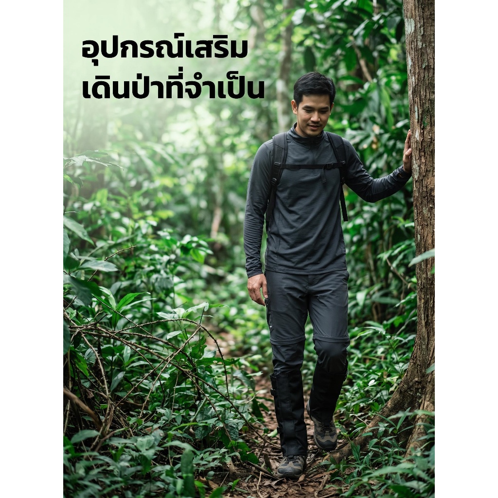 ปลอกขากันงูกัด-กันแทง กันน้ำ ระดับมืออาชีพ ใช้ปีนเขา-เดินป่า-ล่าสัตว์ สายรัดปรับได้ ทนทาน พร้อมส่ง