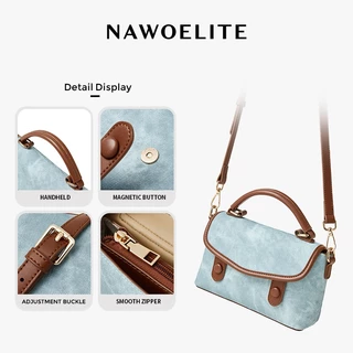 NAWOELITE Cambridge Bag กระเป๋าหนัง PUคลาสสิก กระเป๋าถือทรงแซทเชล รุ่นเคมบริดจ์ ที่มีสไตล์และหรูหรา กระเป๋าสะพาย 5 สี