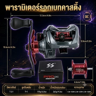 สินค้าใหม่ Sougayilang DC รอกเบทคาสติ้งระบบดิจิตอลป้องกันสายพัน⚡7.2:1 อัตราทดเกียร์ ด้ามคาร์บอน มีให้เลือกมือซ้าย มือขวา