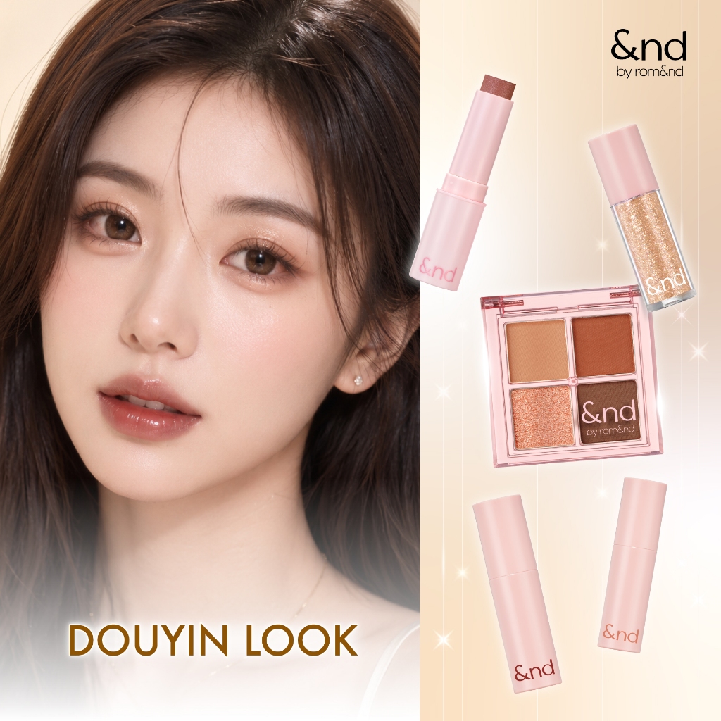 &nd by rom&nd Set Douyin Look (แอนด์บาย โรแมนด์ เซ็ท สาว Douyin โทนน้ำตาล)