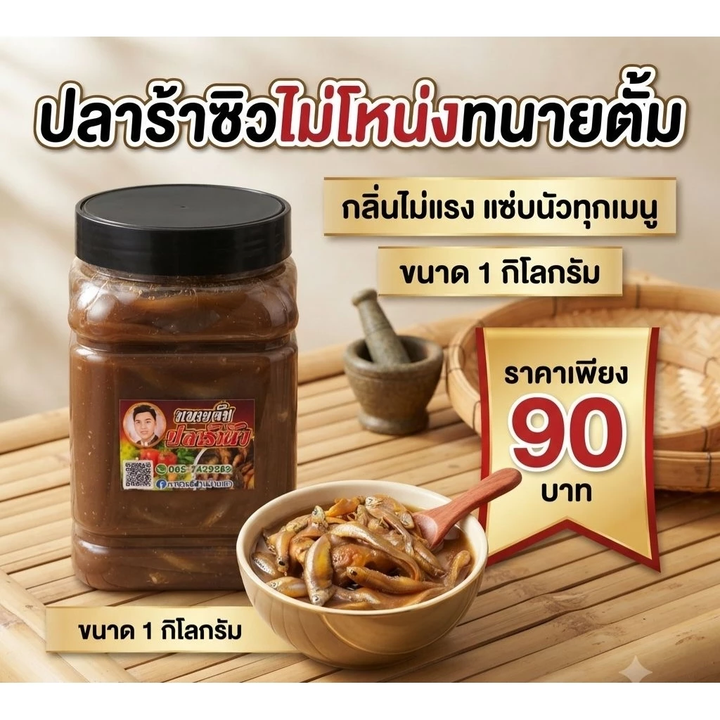 ปลาร้าซิวไม่โหน่ง (หอมนัว) 1 กิโล