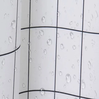 DH ผ้าม่านอาบน้ำ กันน้ำและกันเชื้อรา PEVA สำหรับห้องน้ำในบ้าน มาพร้อมตะขอแขวน ขนาด 180×180CM