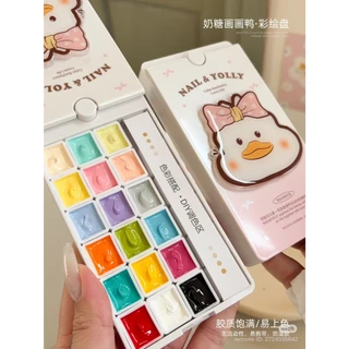 [พร้อมส่งจากไทย] สีเจลเนื้อครีม สำหรับทาเล็บ เพ้นท์เล็บ Nail & Yolly 18 สี