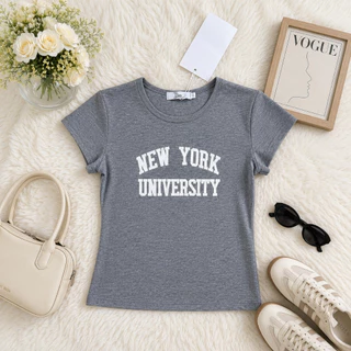 234-235-236 รุ่นNYU เสื้อยืดBaby Tee ทรงเข้ารูป ผ้าSlipCot (สลิปคอต)