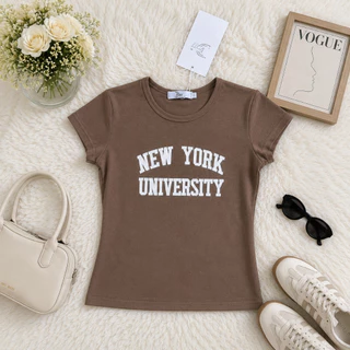 234-235-236 รุ่นNYU เสื้อยืดBaby Tee ทรงเข้ารูป ผ้าSlipCot (สลิปคอต)