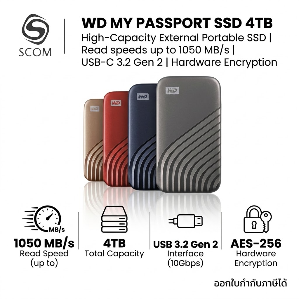 4TB WD My Passport SSD EXTERNAL PORTABLE SSD