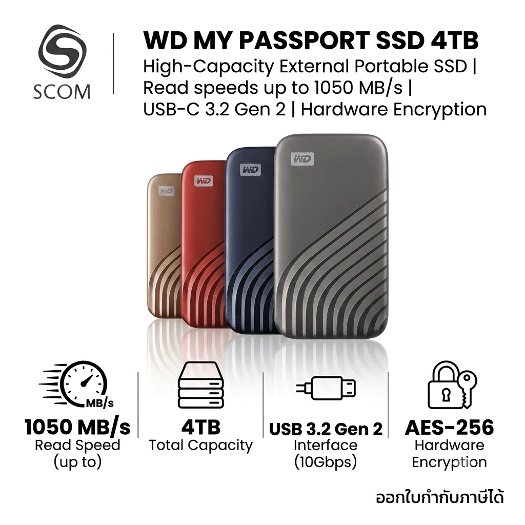 4TB WD My Passport SSD EXTERNAL , PORTABLE SSD
