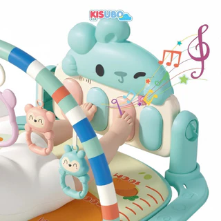 KISUBO เพลยิมเปียโน ลายการ์ตูน 13.5-51.5cm Baby Play Gym มีเสียงและไฟ ถอดซักได้ เบาะนิ่ม