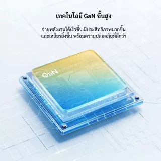 KiiP G65W GaN 65W ชาร์จเร็ว ขนาดเล็ก พกพาสะดวก อะแดปเตอร์ชาร์จไฟ