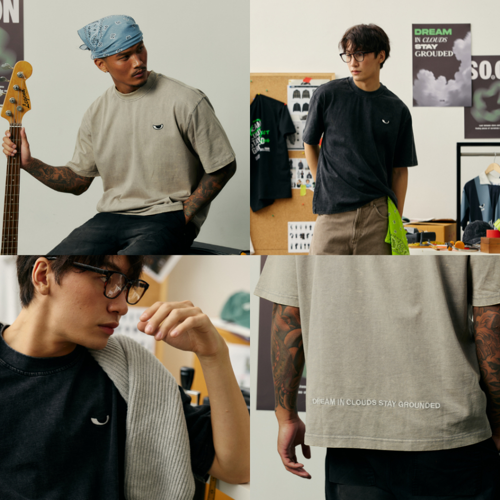SO.ON : Dream in cloud Boxy Tee เสื้อยืดโอเวอร์ไซส์ ทรงครอป รุ่น Cloud Eye Tee