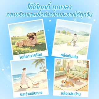 PetStern Cool Wipes ทิชชู่เปียกสัตว์เลี้ยง กลิ่นมินต์ ทิชชู่เปียก สูตรเย็น สำหรับเช็ดสัตว์เลี้ยง ลดอุณหภูมิ 80 แผ่น