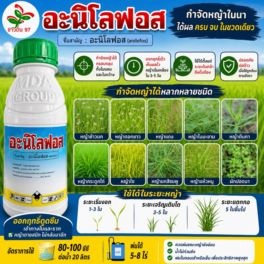 อะนิโลฟอส 30% EC ขนาด 500 มิลลิตร
