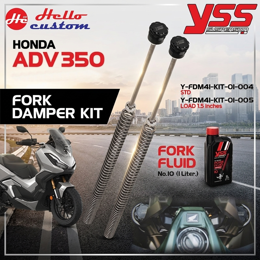 ชุดอัพเกรดโช๊คหน้า YSS FORK DAMPER KIT -------- ADV 350 [ โช๊ค YSS แท้ ประกันโรงงาน 1 ปี ]