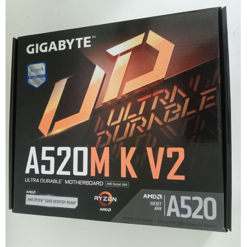 MAINBOARD (เมนบอร์ด) GIGABYTE A520M K V2 (DDR4) (SOCKET AM4)  MICRO-ATX  (มือสองเหมือนใหม่  ประกันเห
