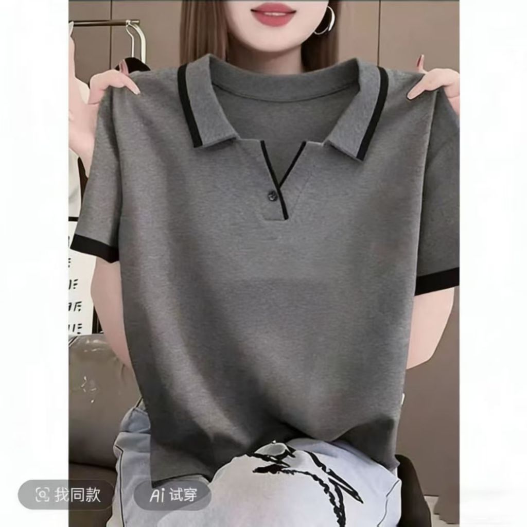 เสื้อโปโลแขนสั้นระดับพรีเมียมสำหรับผู้หญิง – ดีไซน์ Color-Block สุดเก๋ สวยมีสไตล์และสวมใส่ได้หลากหลายโอกาส; เสื้อที่โดดเ