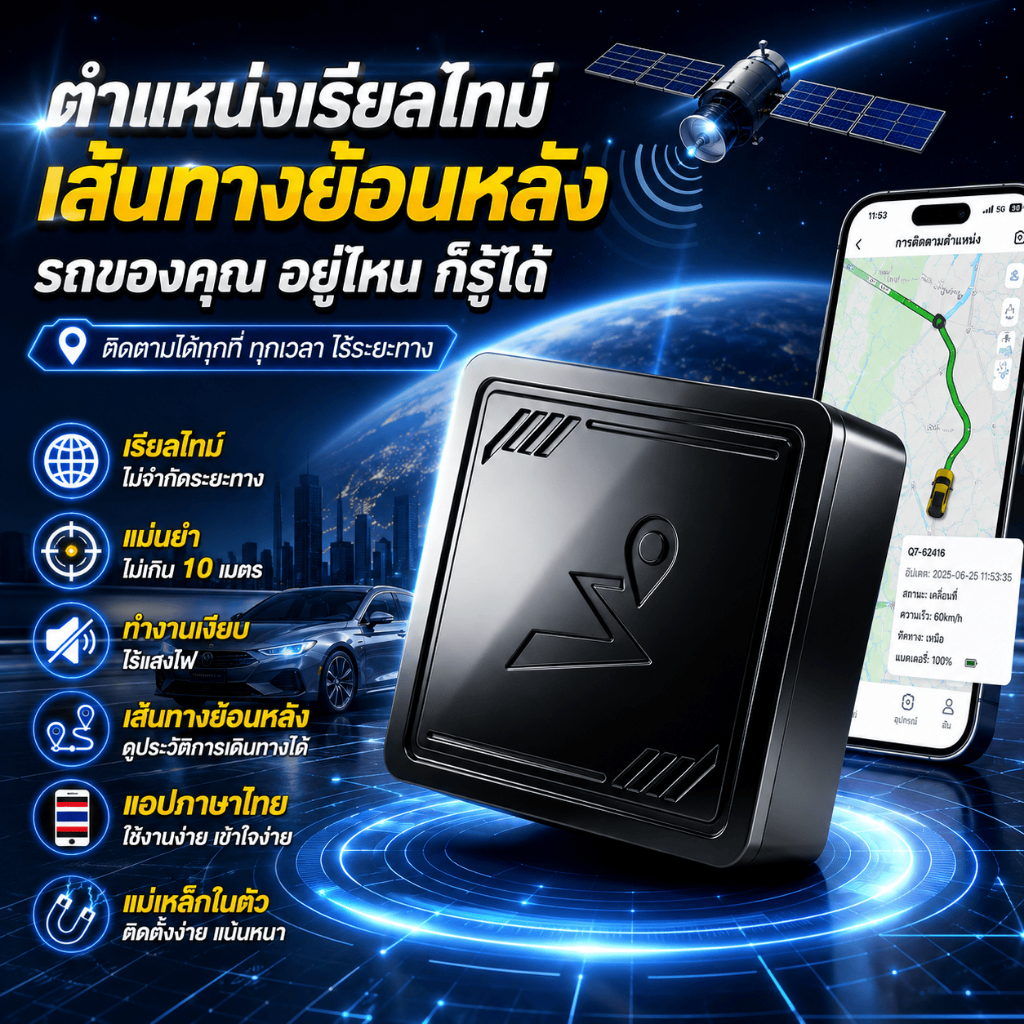 【ไม่จำกัดระยะ】GPS ติดตามรถ ระบุตำแหน่งแม่นยำgps trackerแท้ ติดตามมินิ ติดตามคน ติดมอไซค์ จีพีเอสติดรถ อุปกรณ์ติดตาม