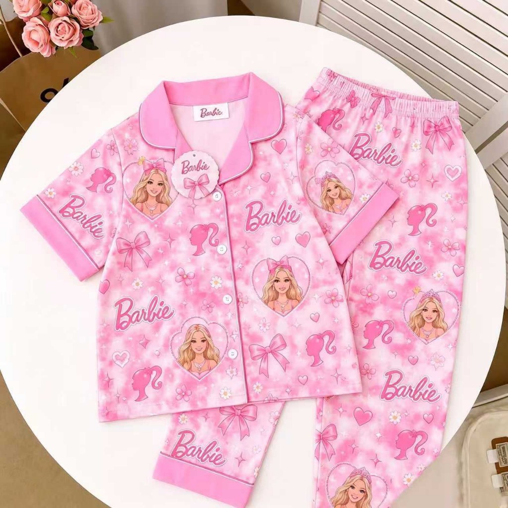 พร้อมส่ง ba075-ba076 9189 ชุดนอนบาร์บี้น่ารัก
