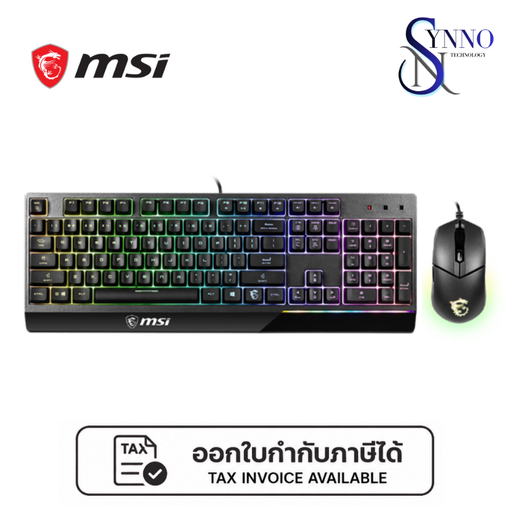 คีย์บอร์ดและเมาส์ KEYBOARD & MOUSE  MSI VIGOR GK30 COMBO ชุดเกมมิ่ง