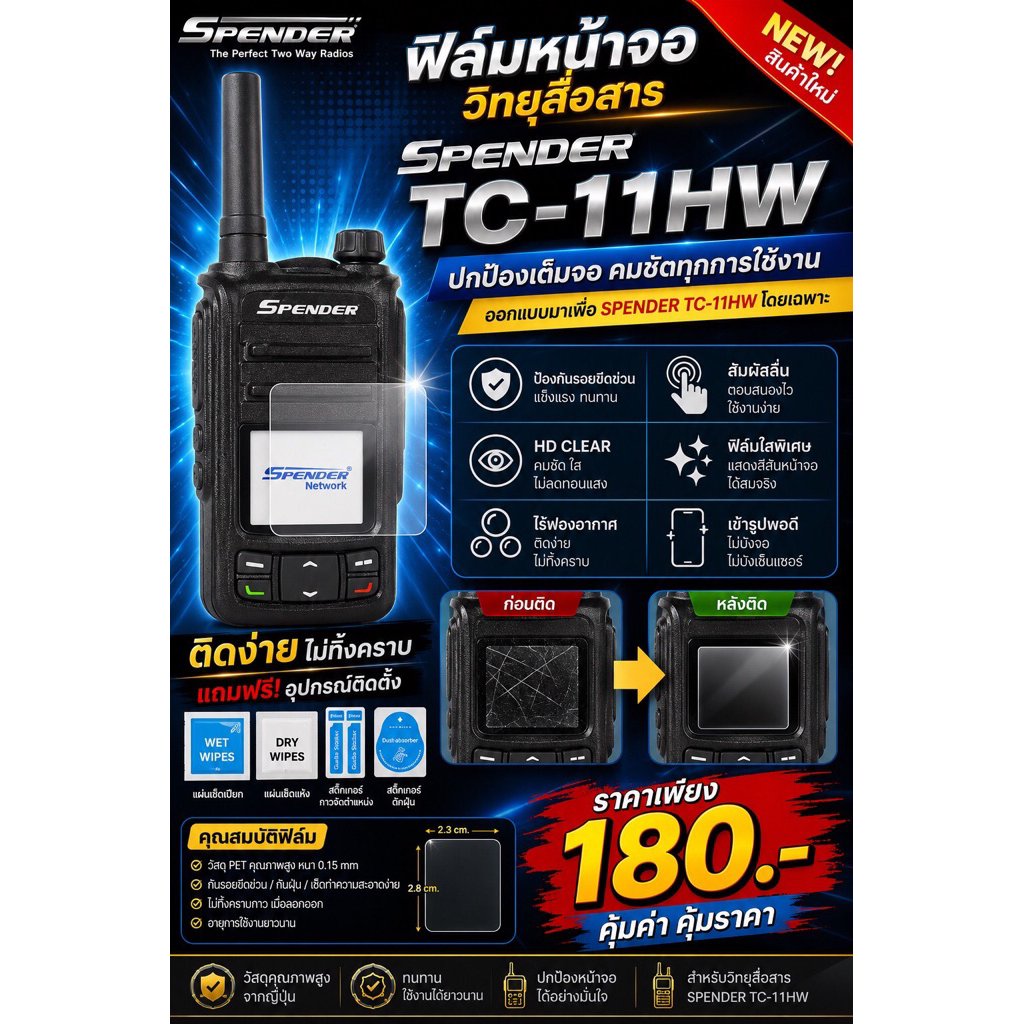ฟิล์มกันรอยหน้าจอ Spender 11-HW