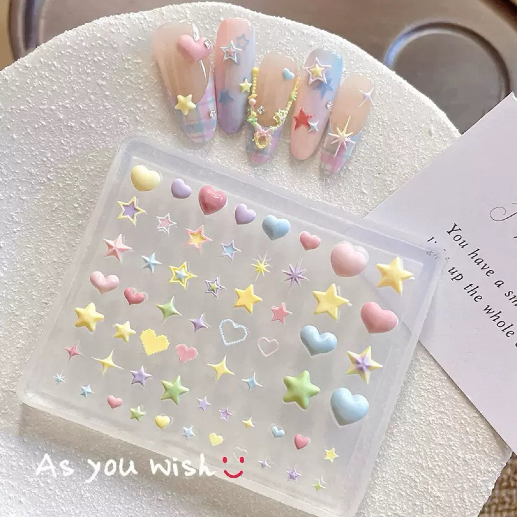 🇹🇭M06 แม่พิมพ์ซิลิโคนดาวหัวใจ ลายน่ารัก ใช้บ่อย ต้องมีติดร้านน้า แม่พิมพ์ทำเล็บ
