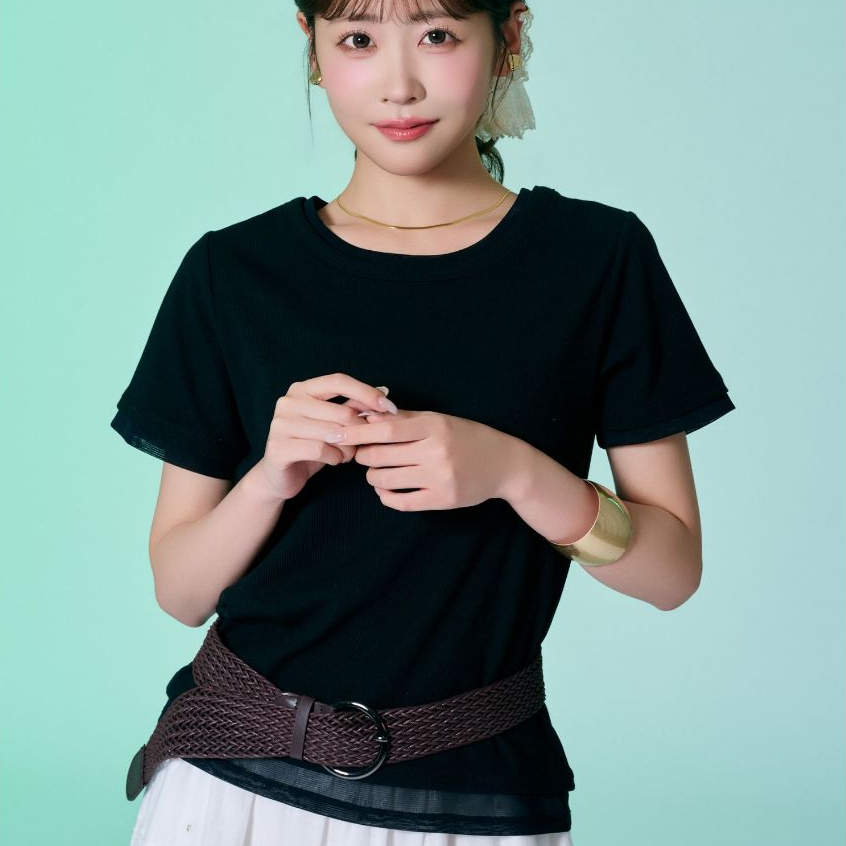 GLOBAL WORK × FRUITS ZIPPER تيشيرت بطبقتين وهمية — صورة 2