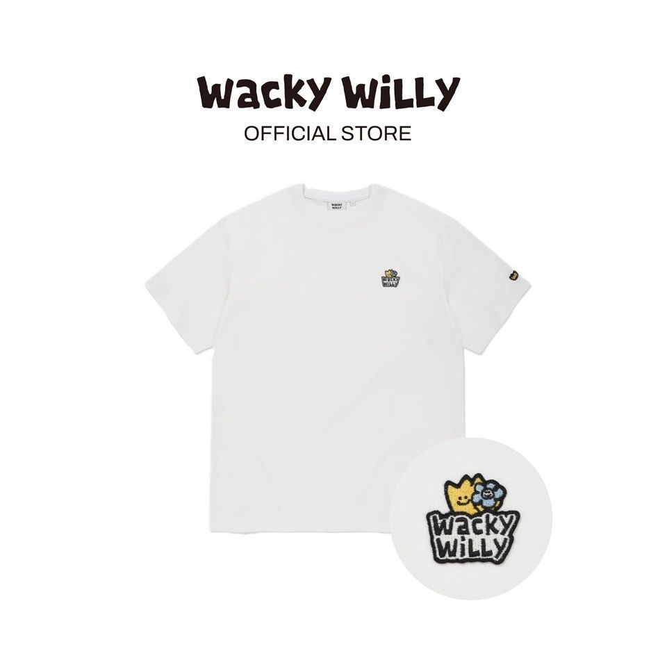 WACKY WILLY เสื้อยืดรุ่น Double Kiky Wappen Short Sleeve T-Shirt White (80093SKWSSU_S6WHXX)