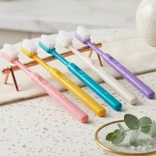 สินค้าพร้อมส่ง!!! 🦷 แปรงสีฟันแบบกระปุก🦷(10 ด้าม/กระปุก) แปรงสีฟันขนนุ่ม สีพาสเทล 1 กระปุกคละสี