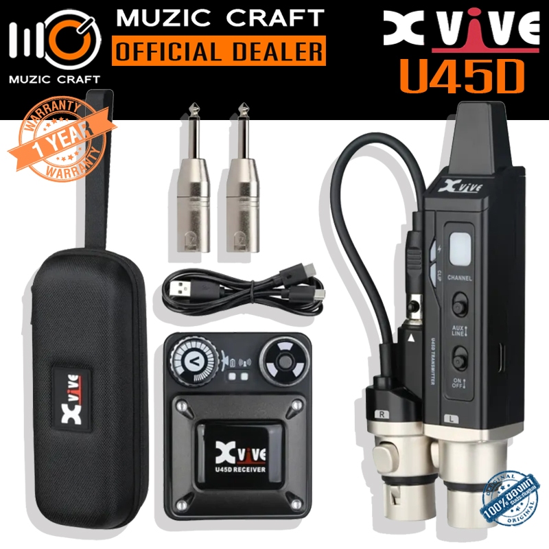 Xvive U45D *ของแท้รับประกัน 1ปี* 5.8Ghz Stereo In-Ear Monitor Wireless System ระบบอินเอียร์ไร้สาย