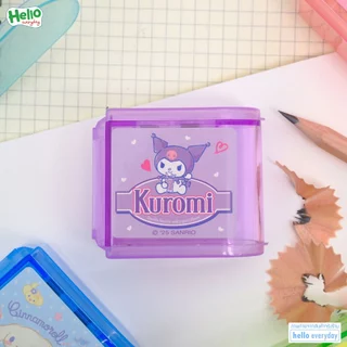 Sanrio - กบเหลาดินสอ 2 รู มีที่เก็บเศษในตัว มีฝ่าปิด ลวดลายน่ารัก เหลาได้หลายขนาด - สินค้าลิขสิทธิ์แท้
