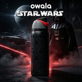 (ของแท้) Owala Star Wars Darth Vader FreeSip 24/32oz กระบอกน้ำสแตนเลสหุ้มฉนวน พร้อมหลอดในตัว ขวดน้ำกีฬา BPA Free