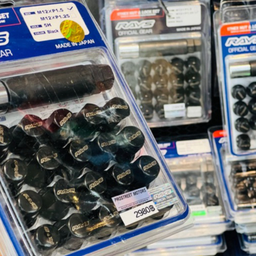 น็อตล้อ rays แท้ เหล็กสีดำ japan นำเข้า ญี่ปุ่น m12 1.5 1.25 ray wheel lug nut น้อตล้อ น็อต น๊อตล้อ 