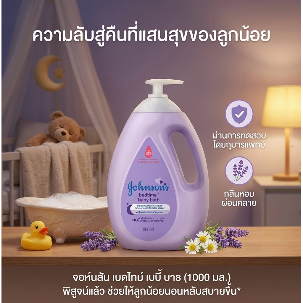 ⁠Johnson's Bedtime สบู่อาบน้ำเด็ก จอห์นสัน เบดไทม์ 1000 มล. (ขวดใหญ่ หัวปั๊ม) กลิ่นหอมผ่อนคลาย อ่อนโยนไม่ระคายเคืองตา⁠
