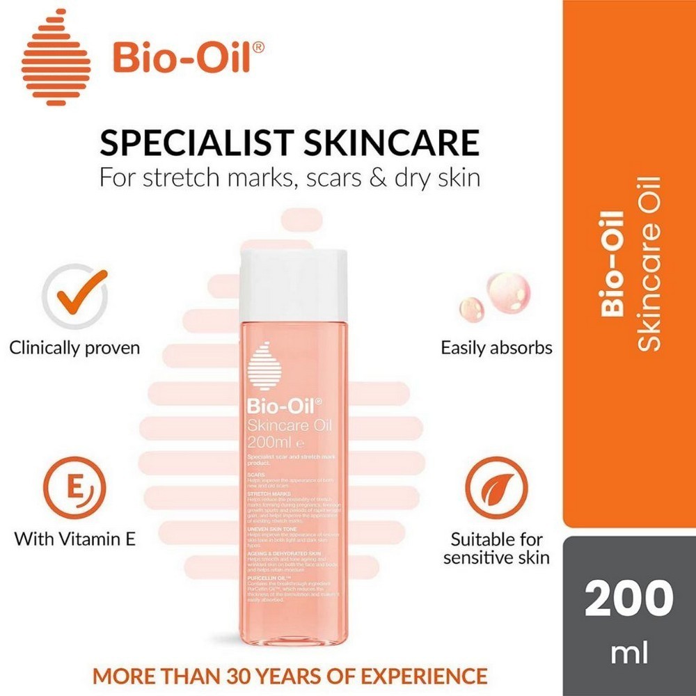 BIO OIL 200ml Skincare Oil น้ำมันบำรุงผิว ดูแลผิวแห้ง เติมความชุ่มชื้น เนื้อบางเบา