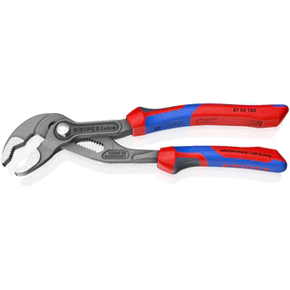 KNIPEX คีมถอดปั๊มน้า ประแจคอม้า คีมคอม้า คอม้า Cobra ด้ามหนา ขนาด 7" 10" ผลิตที่เยอรมัน รุ่น 8702180,8702250