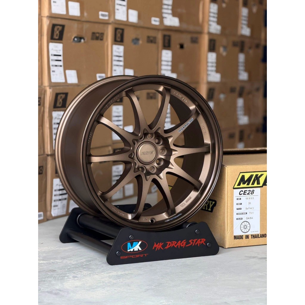 ล้อCE28SL งาน MK SPORT ขอบ 18 กว้าง 8.5 นิ้ว ออฟ+35 5รู สีBR (น้ำตาล) ราคาต่อวง แถมจุ๊บลม